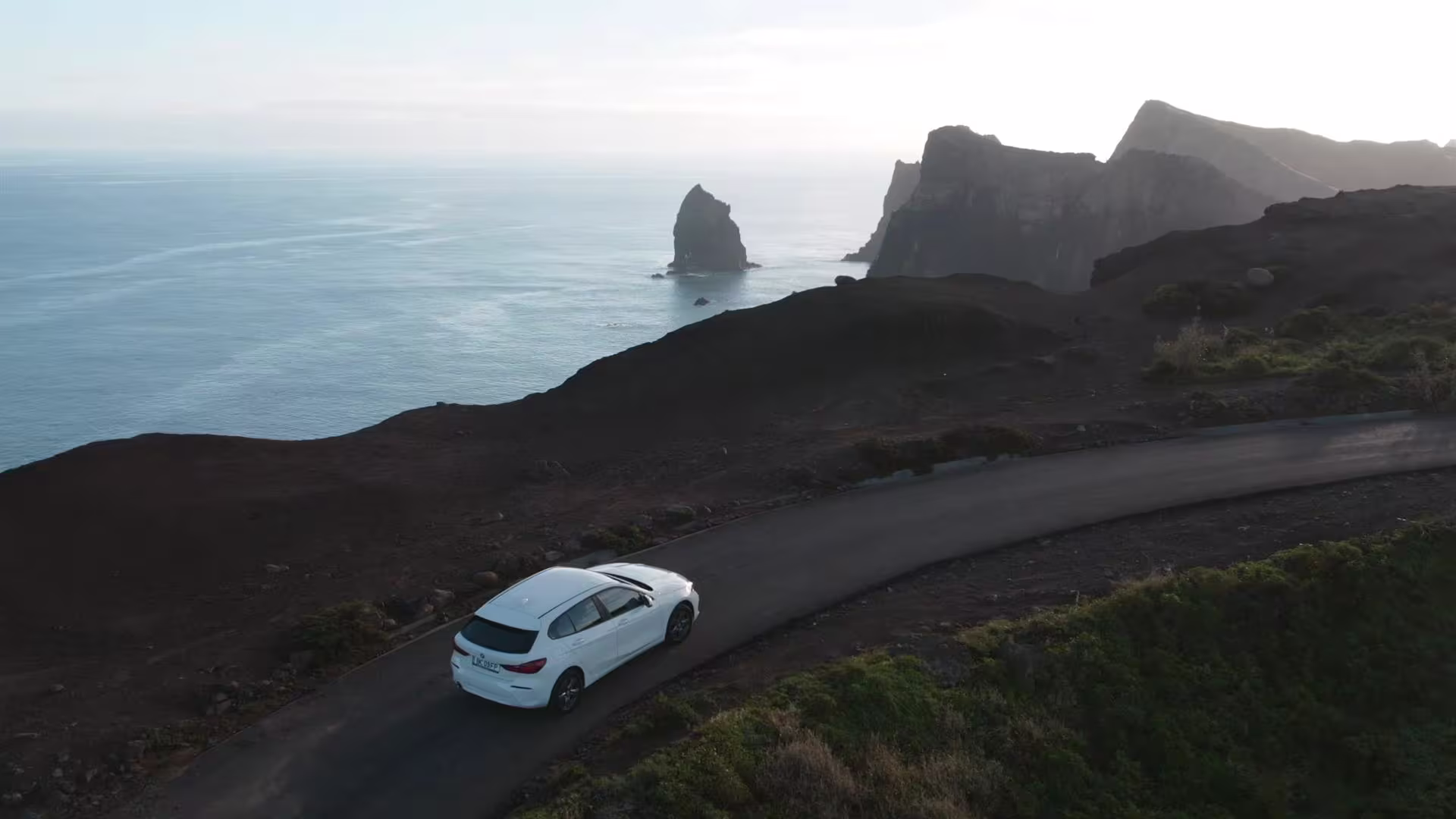 Car Driving Near Ocean